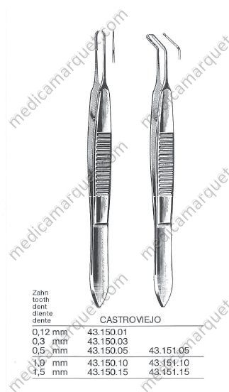 pinza sutura dientes 0,5 - Medica Marquet
